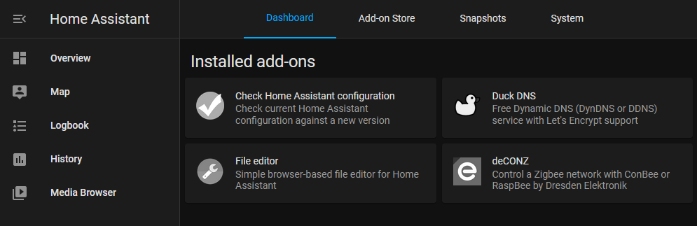 Homeassistant addons